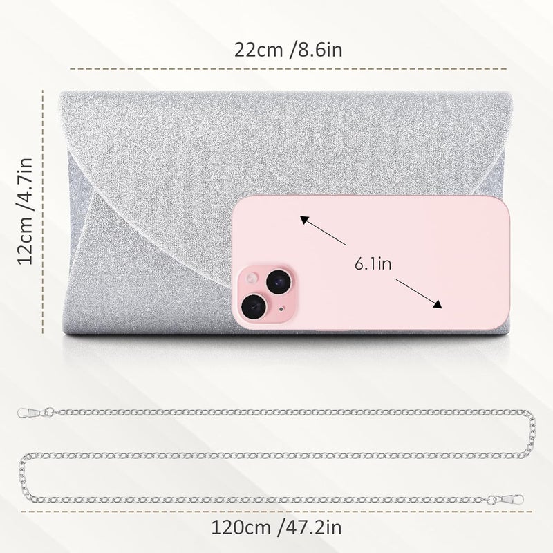 PACETAP Clutch Purses for Women, Handbags with Chain for Women Formal, Evening Bag for Wedding Party Cocktail Prom Dinner - Image 3